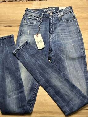 Denham Needle High Skinny Fit Free Move Blue Jeans NWT